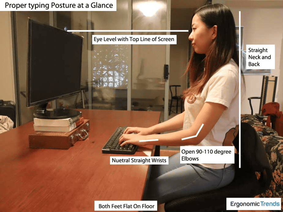 typing position of hands