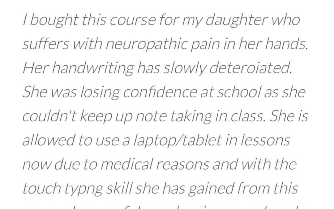 Helping children who NEED to learn touch typing