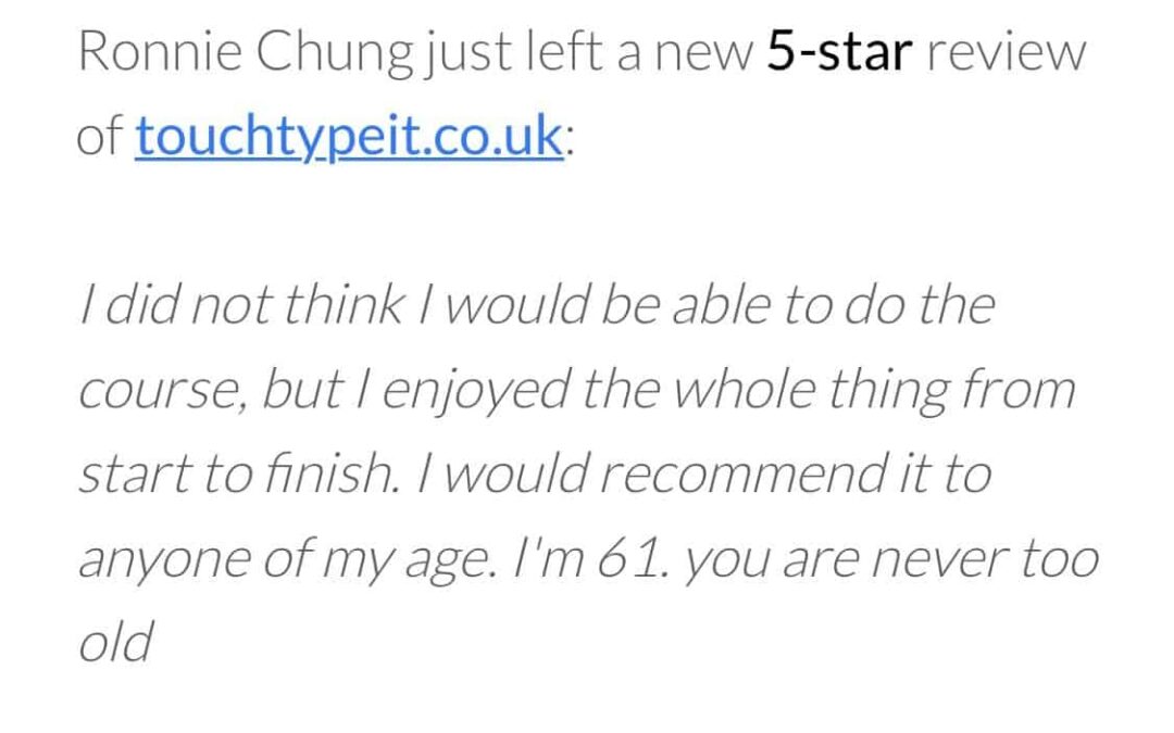 Touch typing for adults